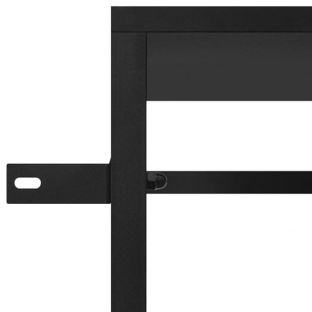 Șifonier, negru, 110x40x167 cm, metal și PAL