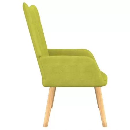 Scaun de relaxare cu taburet, verde