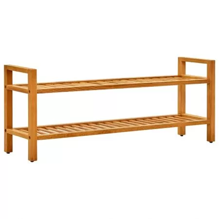  Pantofar cu 2 rafturi, 100x27x40 cm, lemn masiv de stejar