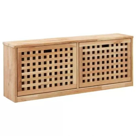  Bancă depozitare pantofi, 94x20x38 cm, lemn masiv de nuc