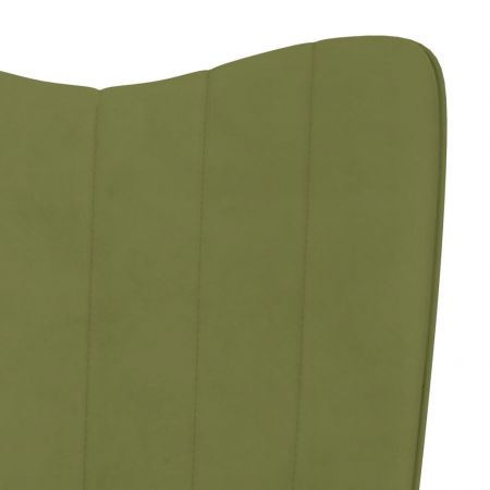 Scaun balansoar cu taburet, verde deschis