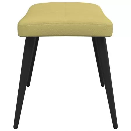 Scaun de relaxare cu taburet, verde
