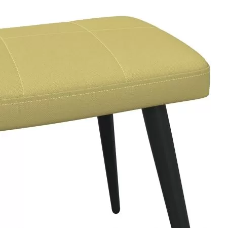 Scaun de relaxare cu taburet, verde