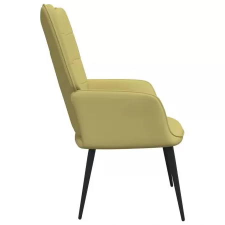 Scaun de relaxare cu taburet, verde