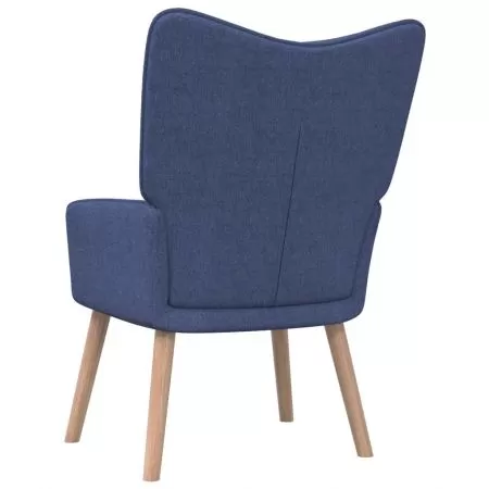 Scaun de relaxare, albastru, material textil