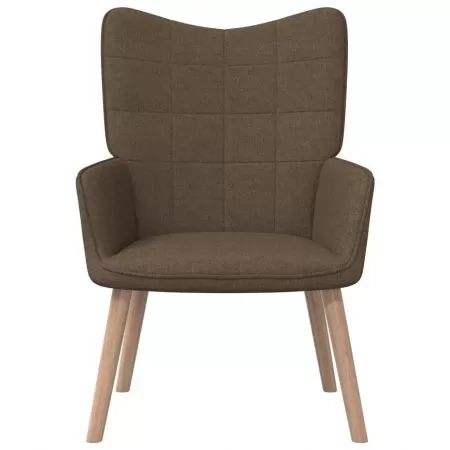Scaun de relaxare cu taburet, maro