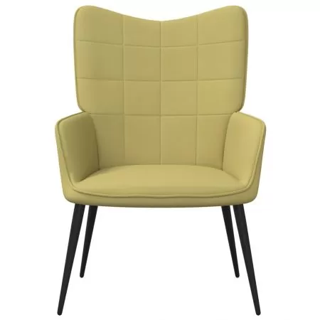 Scaun de relaxare cu taburet, verde