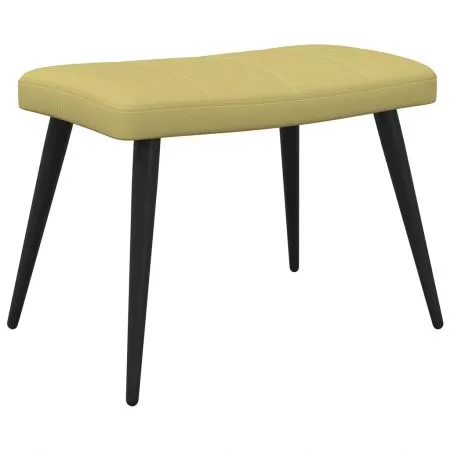 Scaun de relaxare cu taburet, verde
