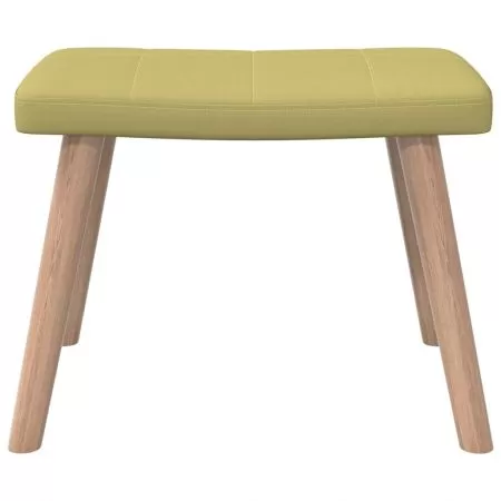 Scaun de relaxare cu taburet, verde