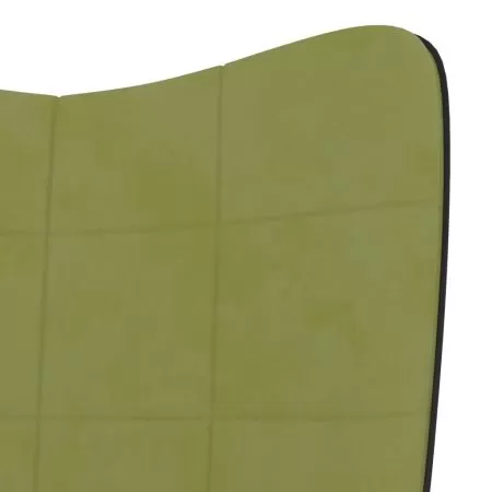 Scaun de relaxare cu taburet, verde deschis