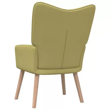 Scaun de relaxare cu taburet, verde