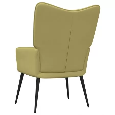 Scaun de relaxare cu taburet, verde