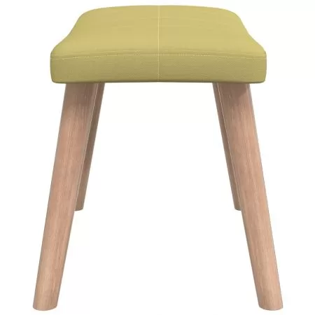 Scaun de relaxare cu taburet, verde
