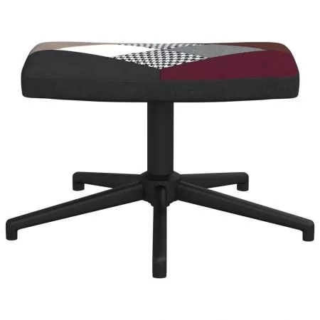 Scaun de relaxare cu taburet, multicolor