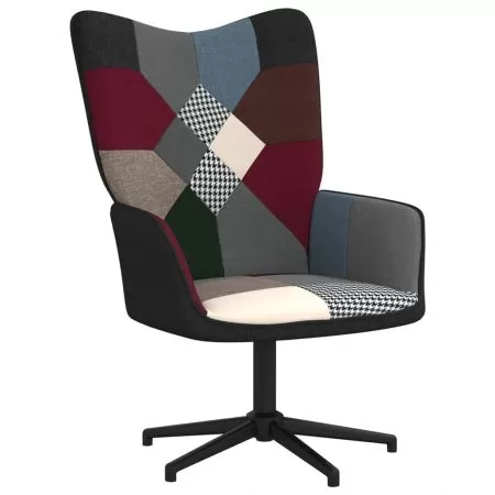Scaun de relaxare cu taburet, multicolor