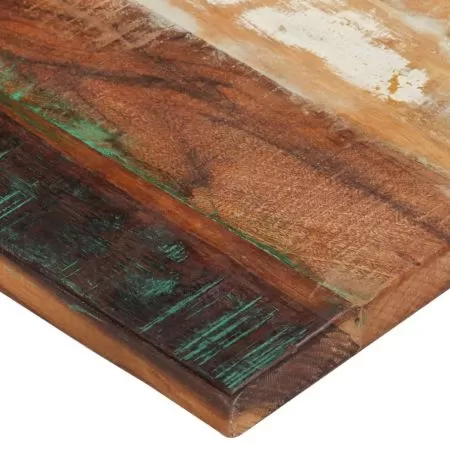 Blat masa dreptunghiular lemn masiv reciclat 25-27 mm, multicolor, 60 x 120 cm 25-27 mm