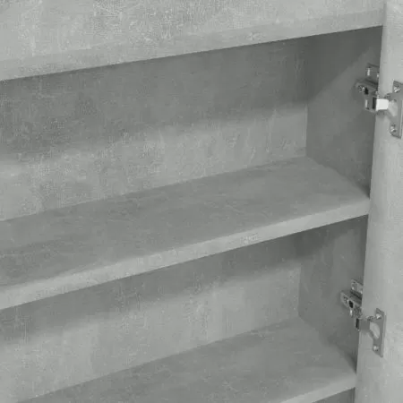 Dulap de baie cu oglinda, gri beton