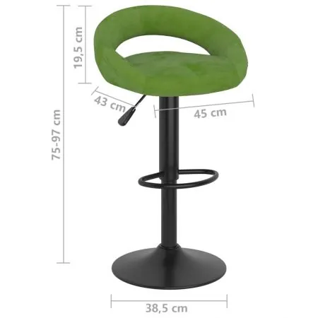 Set 2 bucati scaune de bar, verde deschis