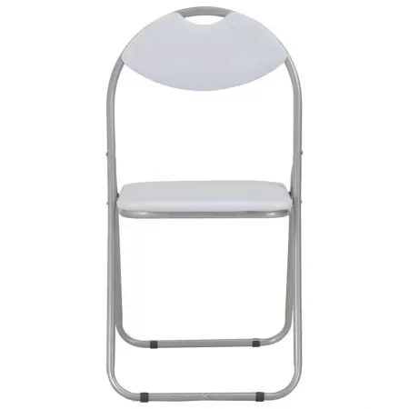Set 4 bucati scaune de bucatarie pliabile, alb, 44 x 43 x 80.5 cm