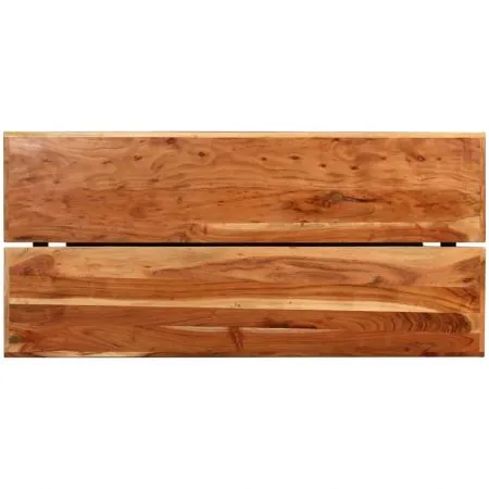 Set mobilier bar 7 piese lemn masiv sheesham & piele naturala, maro, 42 x 42 x 86 cm