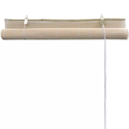 Set 4 bucati jaluzele din bambus natural tip rulou, bej, 120 x 160 cm (4 pcs)