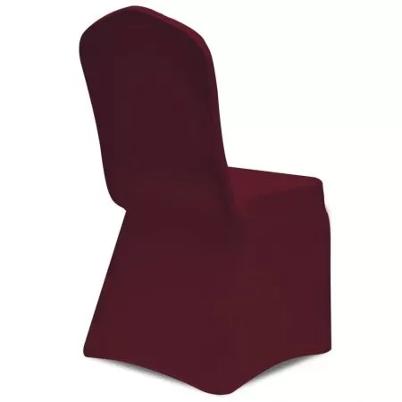 Set 12 bucati huse elastice pentru scaun, burgundy
