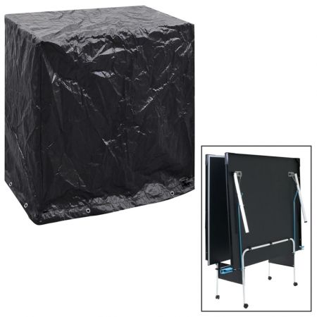 Huse mobilier gradina masa tenis 2 buc, negru, 160 x 55 x 182 cm