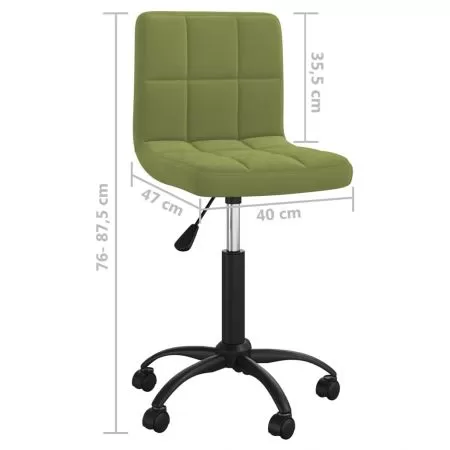 Scaun de birou pivotant, verde deschis