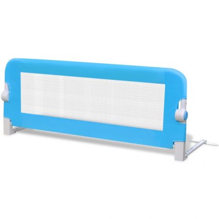 Balustrada de siguranta pentru pat copil, albastru, 102 x 42 cm