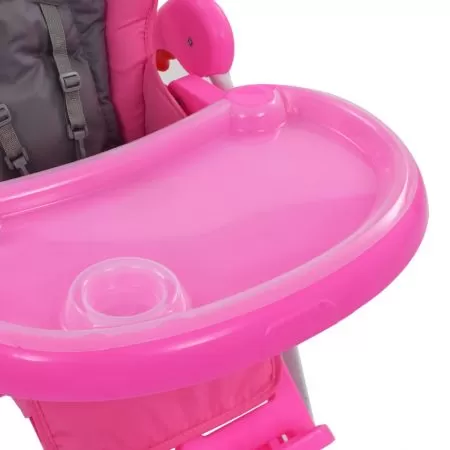 Scaun de masa inalt pentru copii, roz