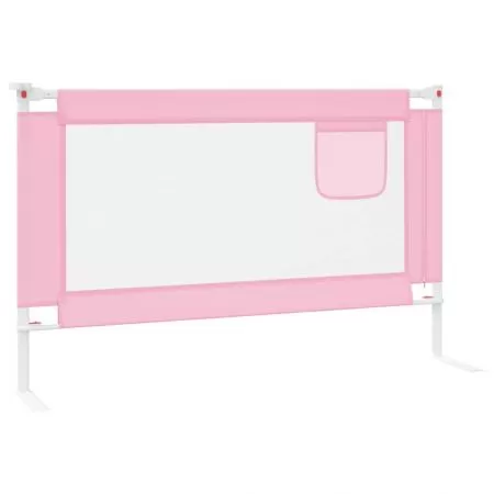 Balustrada de protectie pat copii, roz, 120 x 25 cm