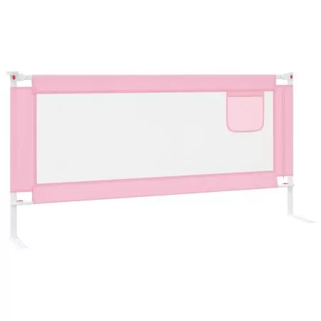 Balustrada de protectie pat copii, roz, 190 x 25 cm