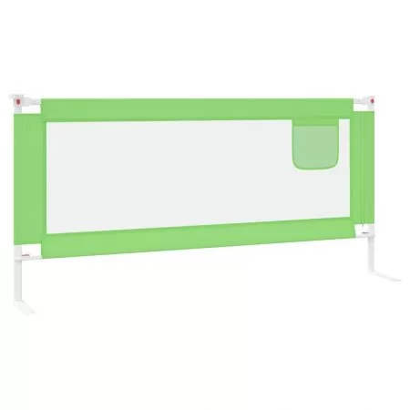 Balustrada de protectie pat copii, verde, 200 x 25 cm