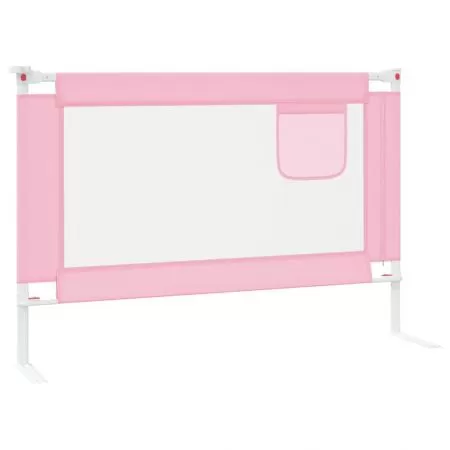Balustrada de protectie pat copii, roz, 100 x 25 cm