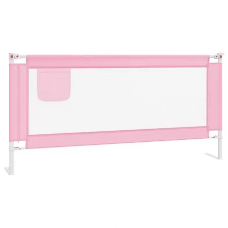 Balustrada de protectie pat copii, roz, 190 x 25 cm