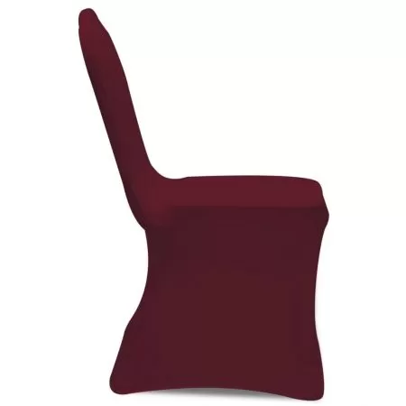 Set 4 bucati husa de scaun elastica, burgundy