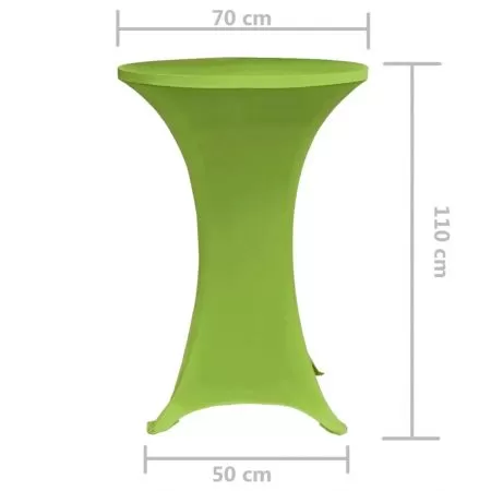Set 2 bucati husa elastica pentru masa, verde, 70 cm