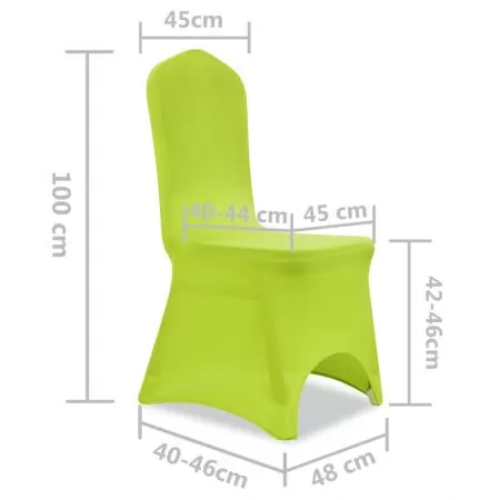 Set 6 bucati husa de scaun elastica, verde