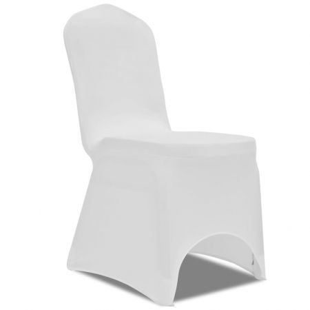 Set 4 bucati husa de scaun elastica, alb