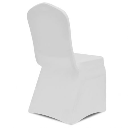Set 4 bucati husa de scaun elastica, alb