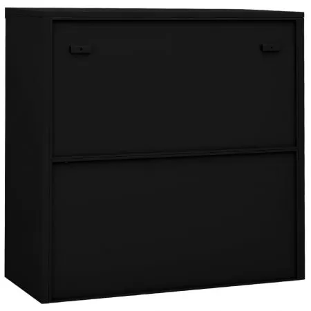Dulap de birou cu usa glisanta, negru, 90 x 40 x 90 cm