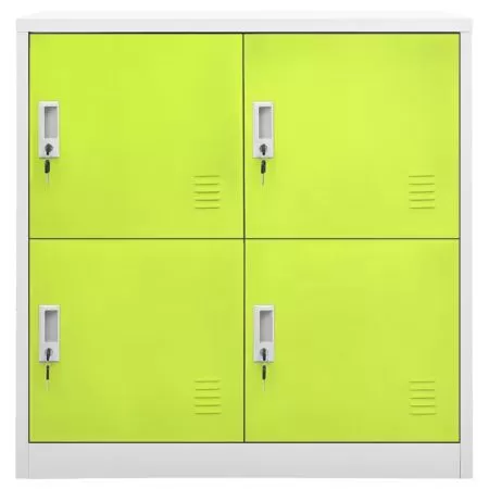 Dulap vestiar, gri deschis si verde, 90 x 45 x 92.5 cm