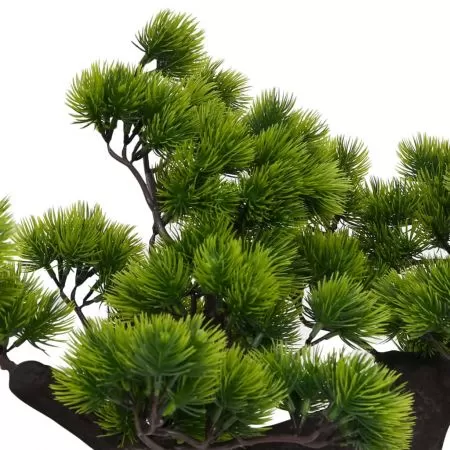 Bonsai Pinus artificial cu ghiveci, verde inchis, 70 cm