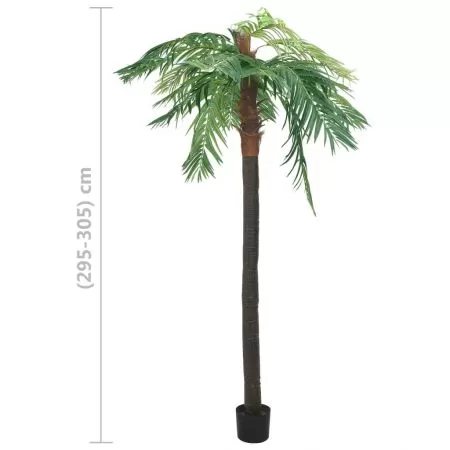 Planta artificiala palmier phoenix cu ghiveci, verde, 305 cm