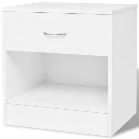 Noptiera cu sertar, alb, 30.5 x 38 cm