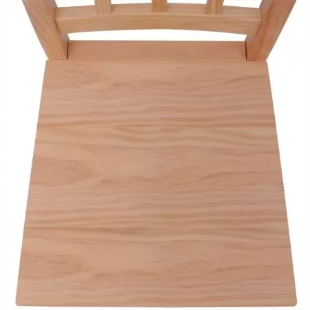 Set masa si scaune din lemn de pin, 5 piese, maro, 70 x 70 x 73.8 cm
