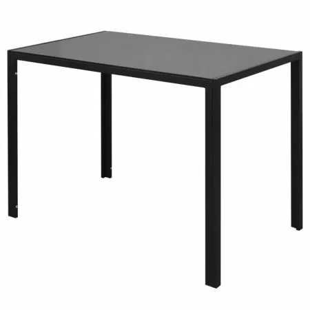 Set masa si scaune de bucatarie 7 piese alb si negru, multicolor, 60 x 60 x 74 cm