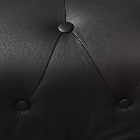 Canapea colt Chesterfield 5 locuri, negru, 2.1 x 2.1 x 73 cm