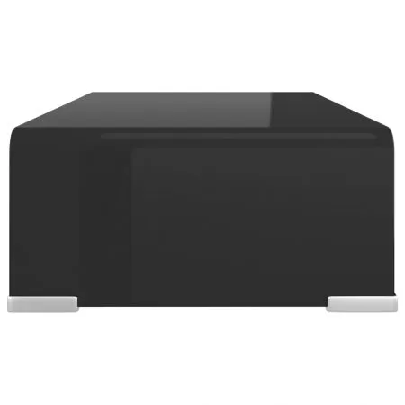 Stativ TV/Suport monitor, sticlă, 40 x 25 x 11 cm, negru