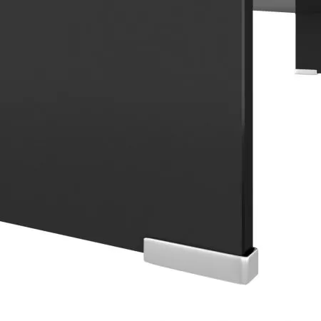 Stand TV/Suport monitor din sticlă, 100x30x13 cm, negru
